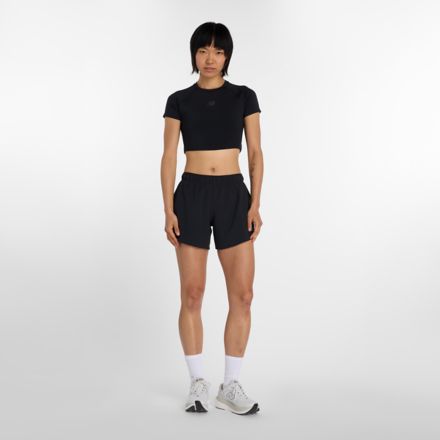 RBC Brooklyn Half Fast Days Fitted Crop T-Shirt, BLACK with Black, WT61P1KJBK