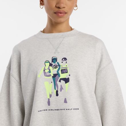 United Airlines NYC Half Printed Athletics French Terry Crew