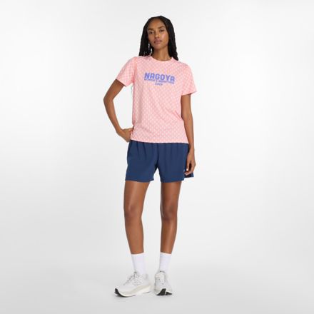 名古屋スポーツエッセンシャルズプリントウィメンズTシャツ1, NB 103 WHITE, WT61R1NFAAE