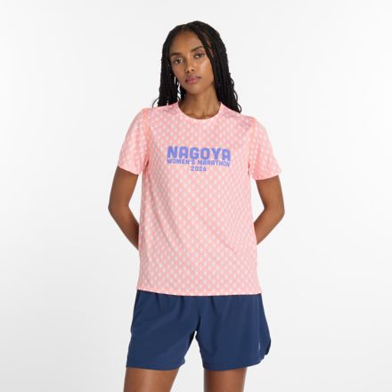 名古屋スポーツエッセンシャルズプリントウィメンズTシャツ1, NB 103 WHITE, WT61R1NFAAE