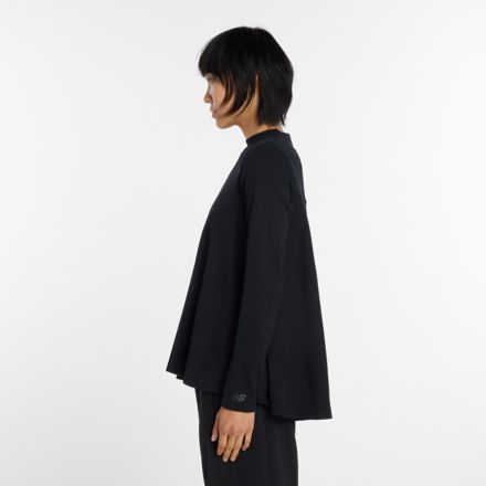 NB GREY ペプラム長袖トップ