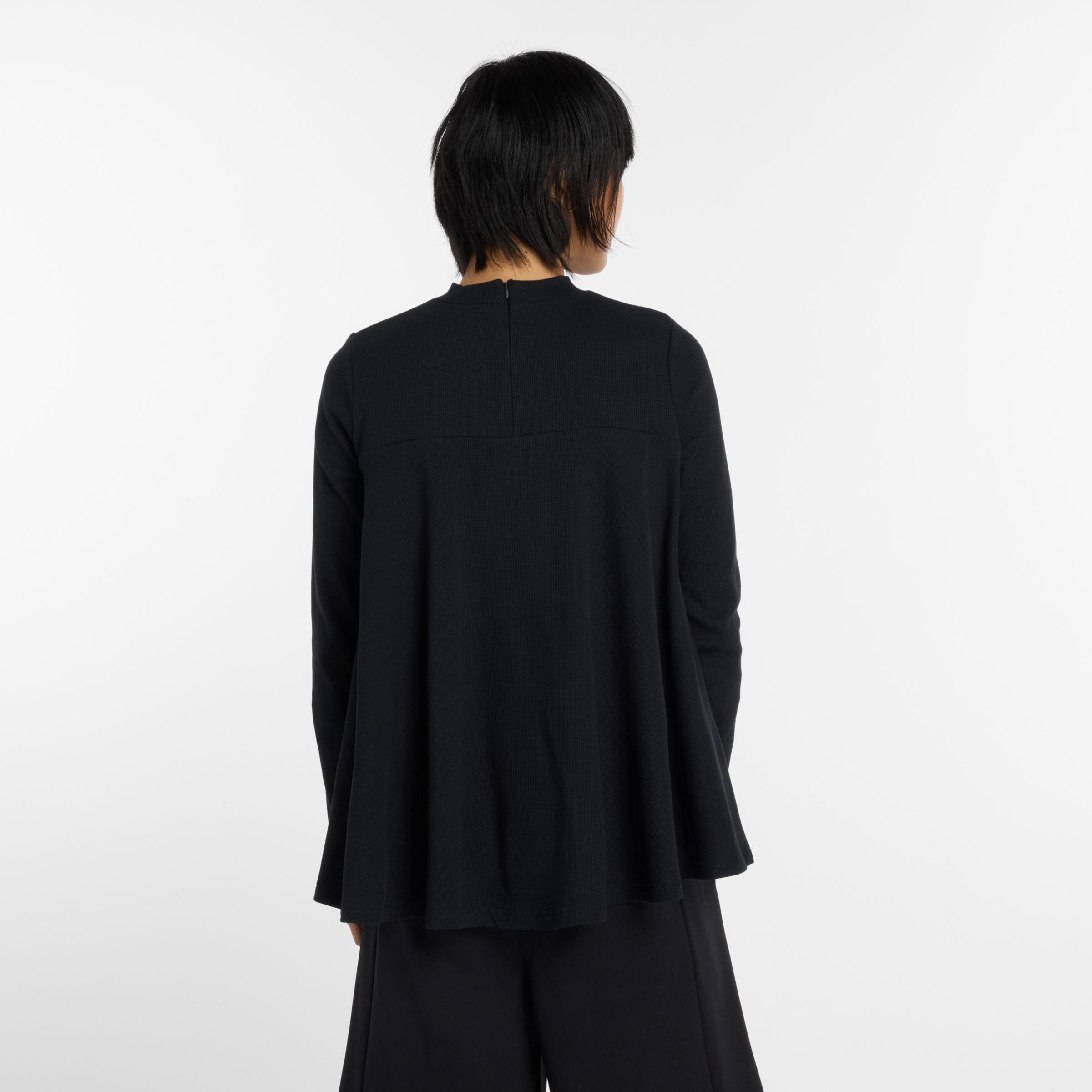 NB GREY ペプラム長袖トップ