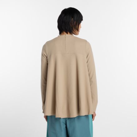 NB GREY ペプラム長袖トップ