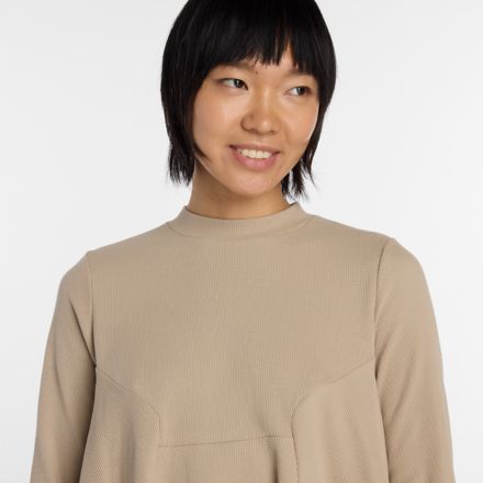 NB GREY ペプラム長袖トップ, STONEWARE, WT61R95JSOT