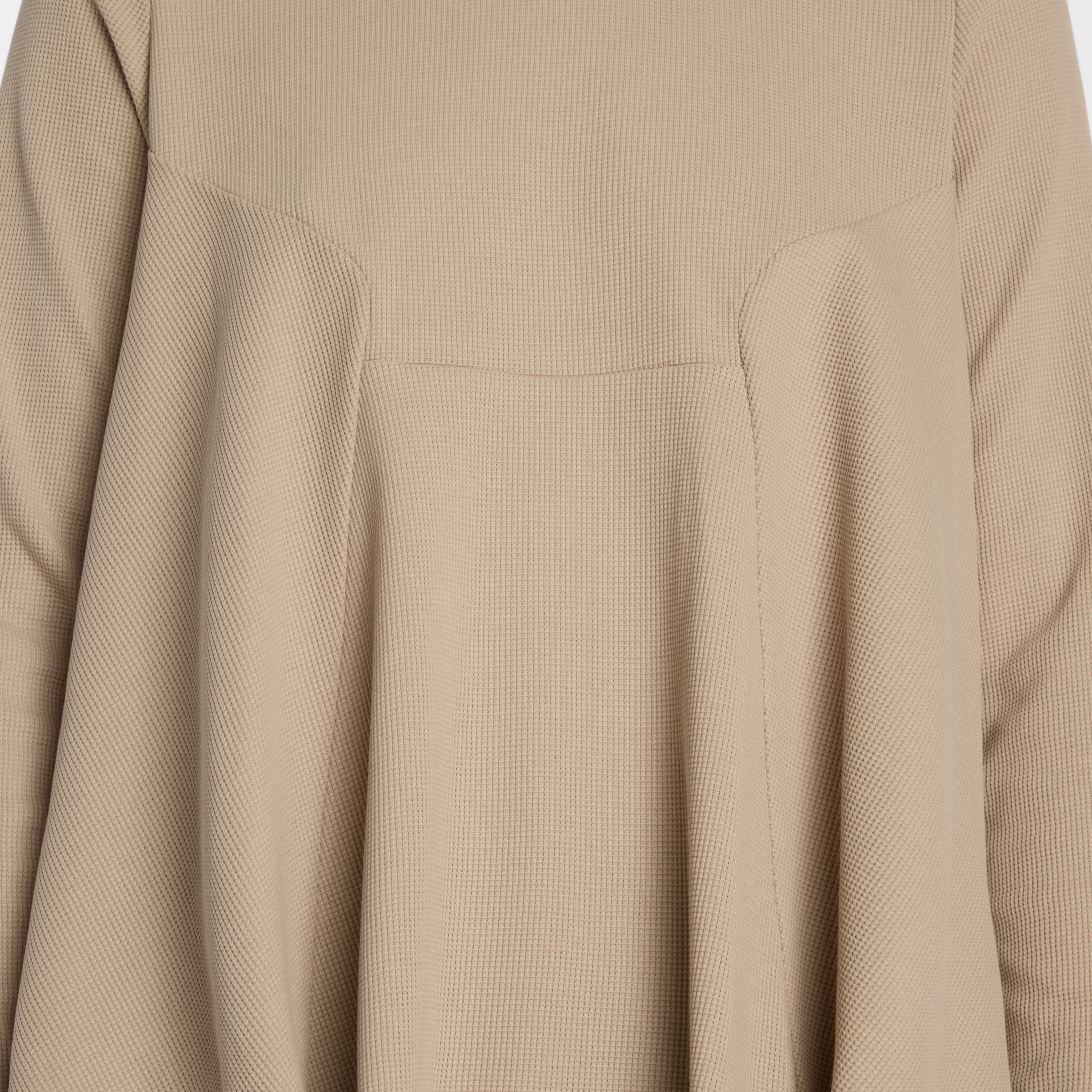 NB GREY ペプラム長袖トップ