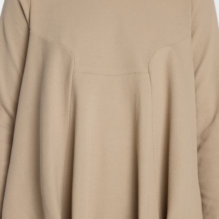 NB GREY ペプラム長袖トップ