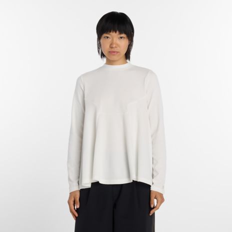 NB GREY ペプラム長袖トップ