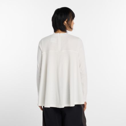 NB GREY ペプラム長袖トップ