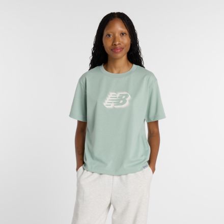 NB Logo T-Shirt, SEA SALT with White, WT61S5YRMCN