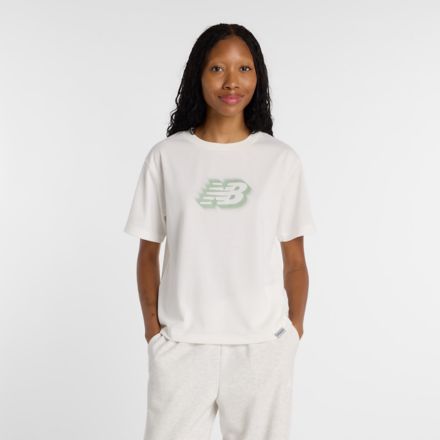 NB Logo T-Shirt, SEA SALT with White, WT61S5YRSST