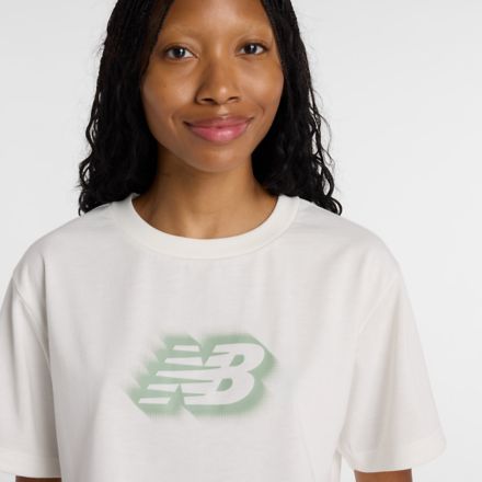 NB Logo T-Shirt, SEA SALT with White, WT61S5YRSST