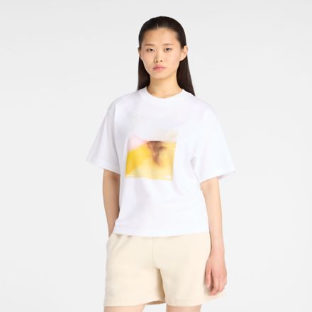 NB GREY Photo T-shirt Yellow, WHITE with White, WT61U2MKWT