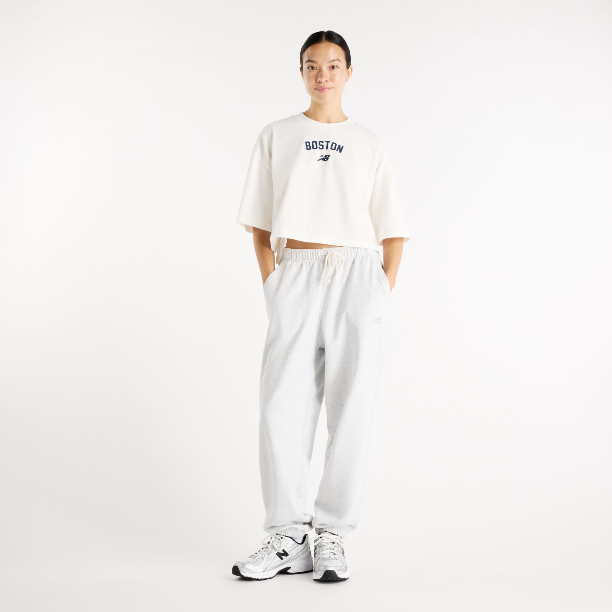 New Balance Boston City Waist Length T-Shirt, WT61W25ASST