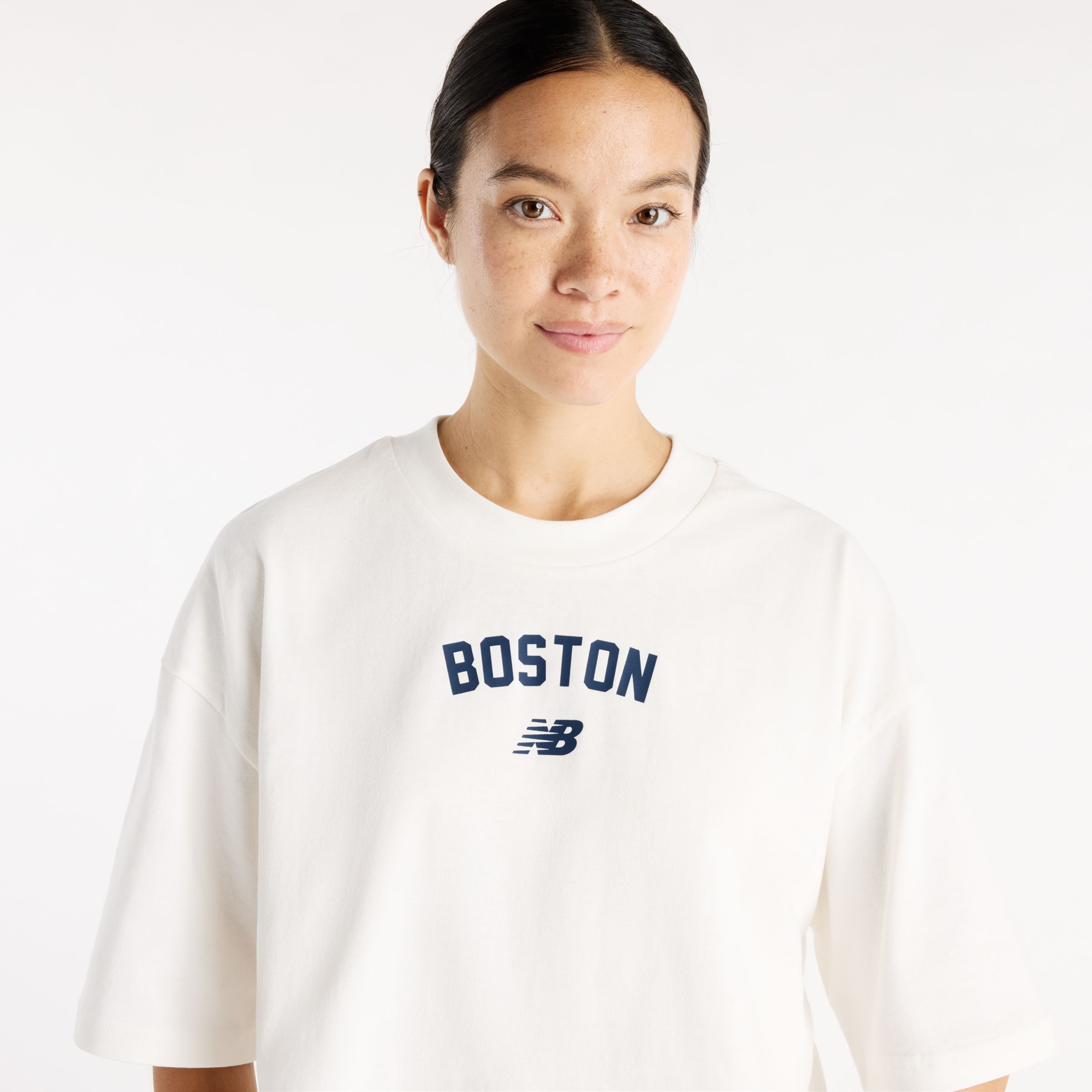New Balance Boston City Waist Length T-Shirt, WT61W25ASST