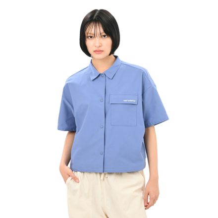 ブリーザブルニットサマーシャツ, FAIRWEATHER BLUE with Blue, WT61W8I7AA3
