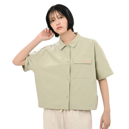 ブリーザブルニットサマーシャツ, OLIVINE with Green, WT61W8I7OVN