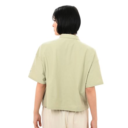 ブリーザブルニットサマーシャツ, OLIVINE with Green, WT61W8I7OVN
