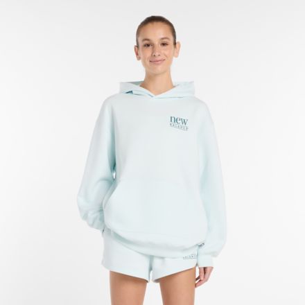 Reimagined Fleece Long Length Hoodie, GLINT BLUE, WT61X61OAAW