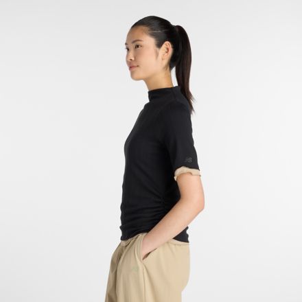 NB GREY カラーブロック半袖トップ