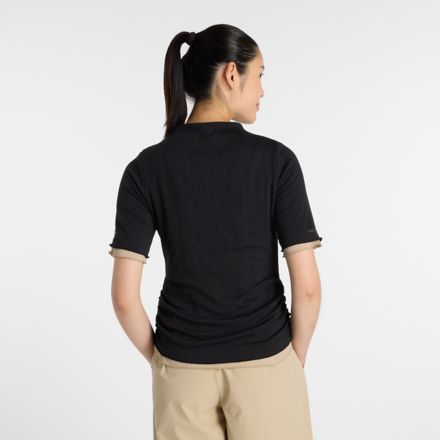 NB GREY カラーブロック半袖トップ