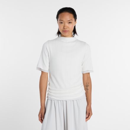 NB GREY カラーブロック半袖トップ