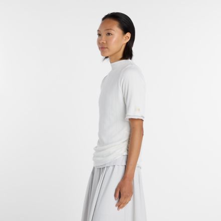 NB GREY カラーブロック半袖トップ