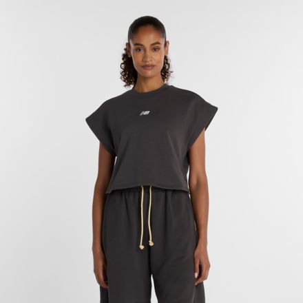 法式毛圈 T 恤, 褪色黑, WT61Y0BIABR