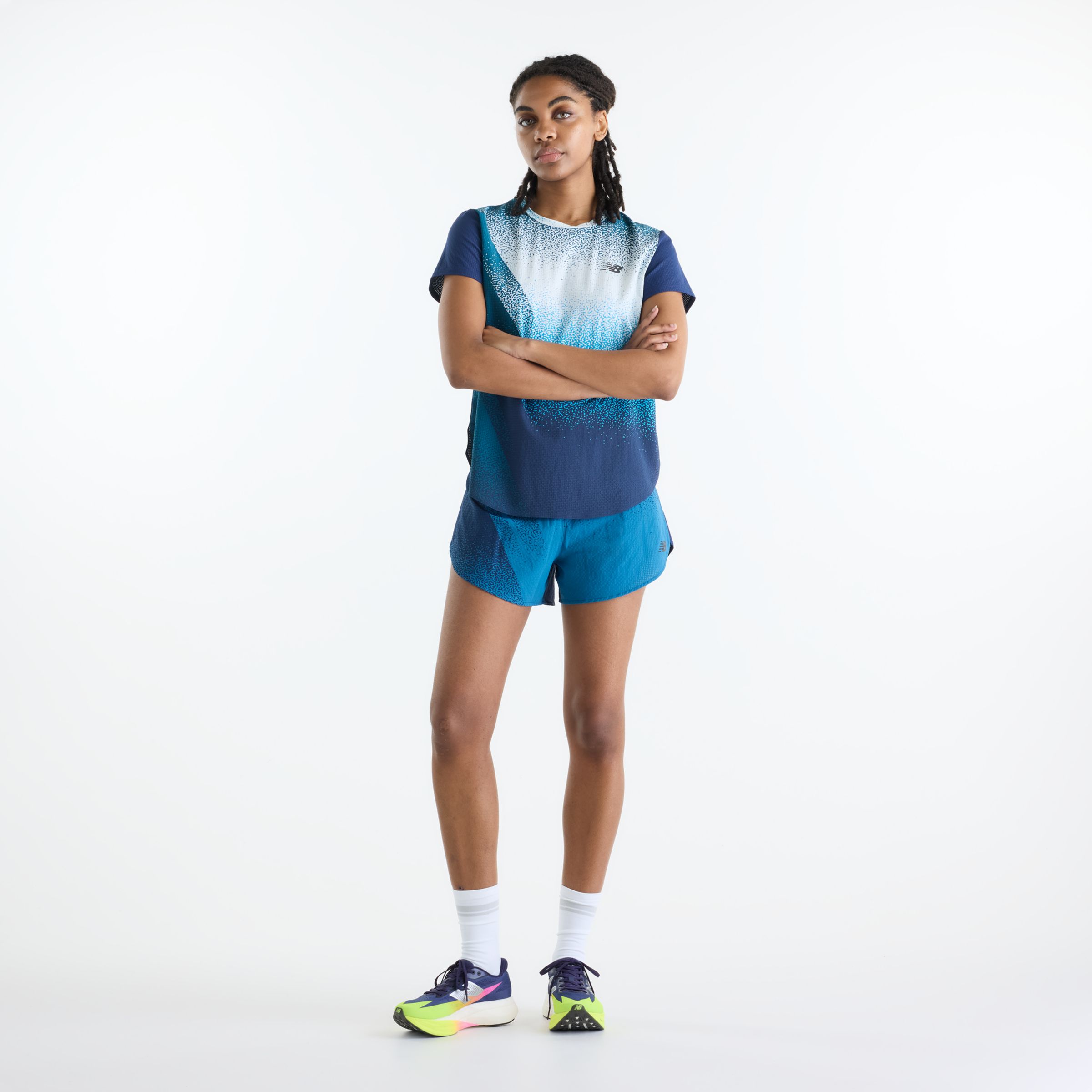 New Balance Race Day Ultra Light Printed T-Shirt, WT61Y1YIATD