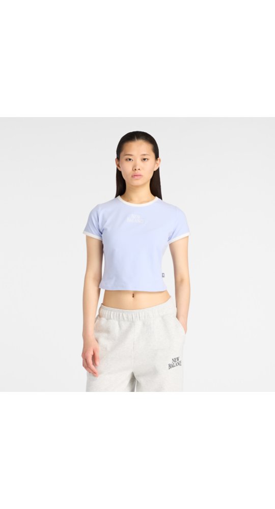 New Balance Trackside Ringer T-Shirt in White