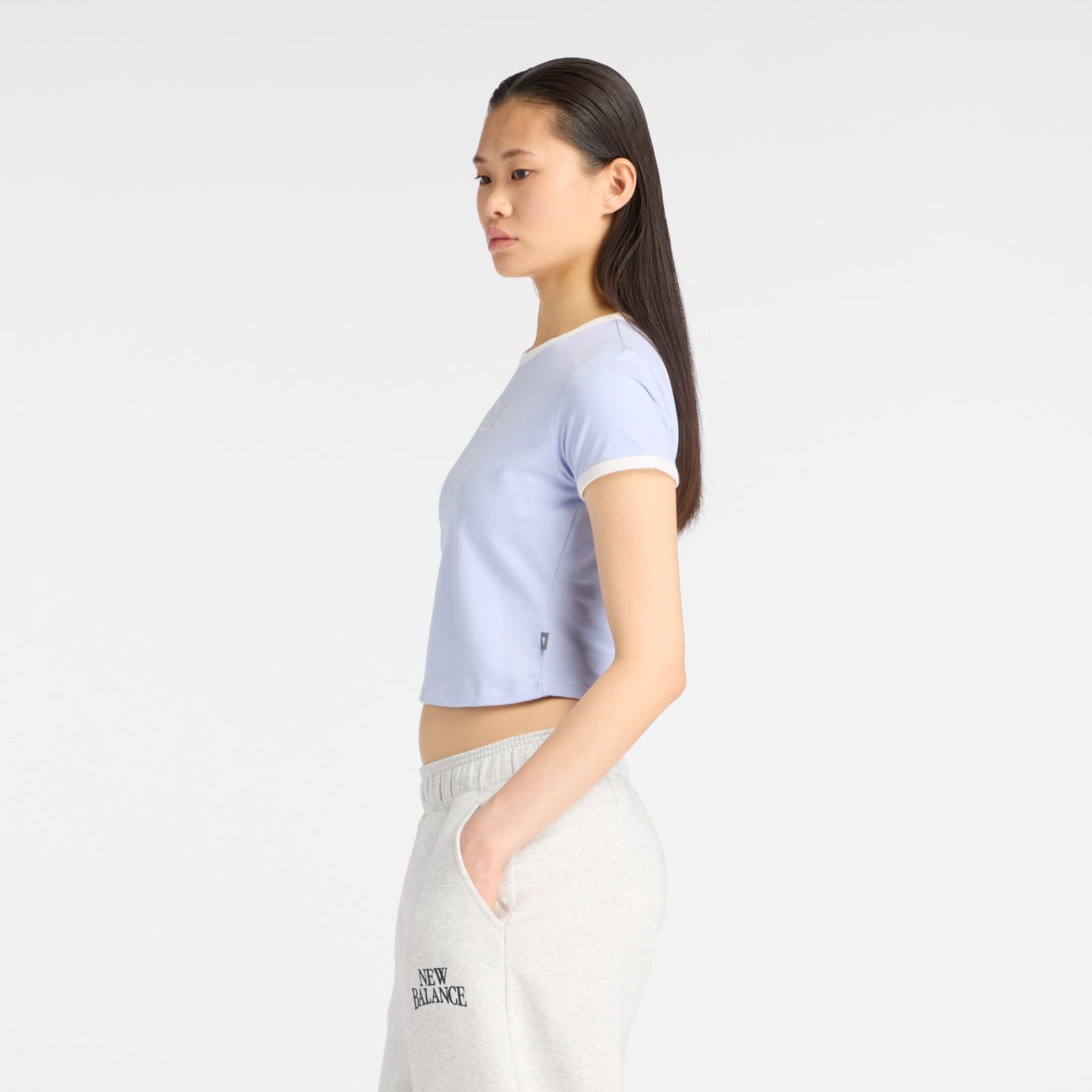 Женские футболки New Balance Trackside Ringer T-Shirt — фото 5