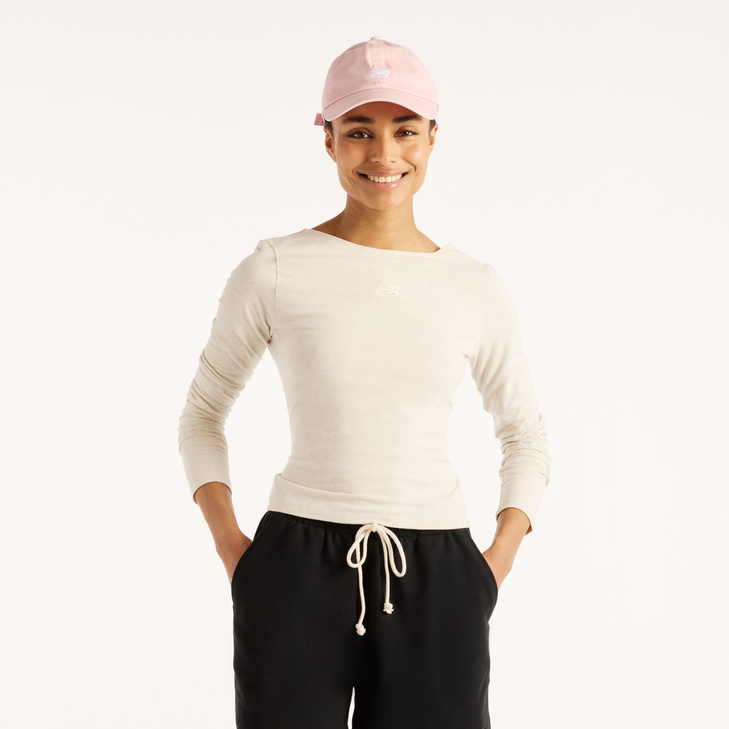 New Balance Open-Back Fitted Long Sleeve, WT6267ZCLIT