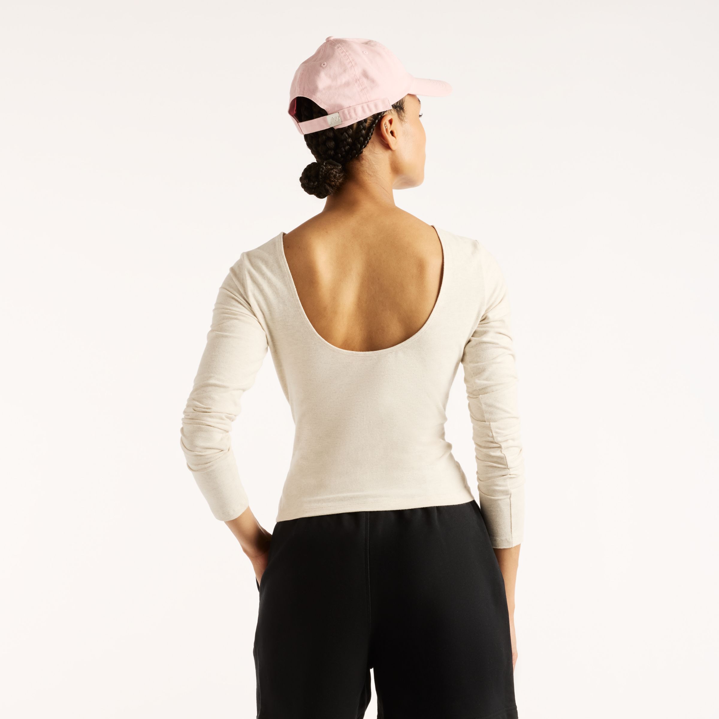 New Balance Open-Back Fitted Long Sleeve, WT6267ZCLIT