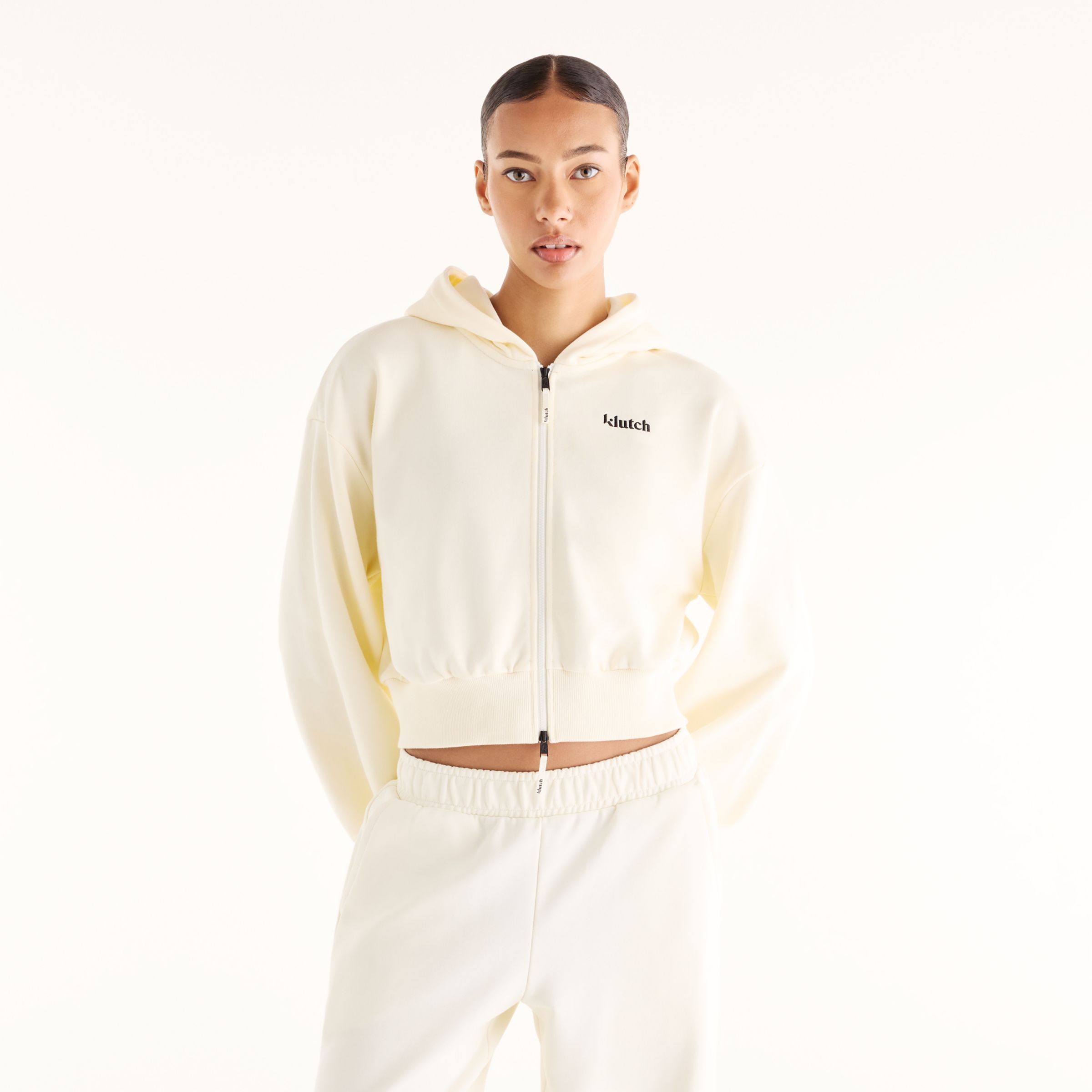 Klutch X NB コットンスウェットフルジップフーディ(裏起毛)