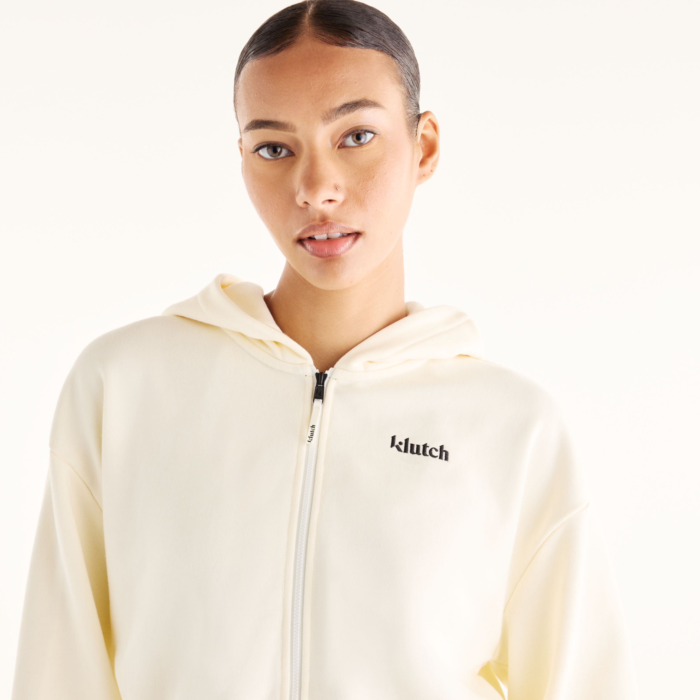 Klutch X NB コットンスウェットフルジップフーディ(裏起毛)