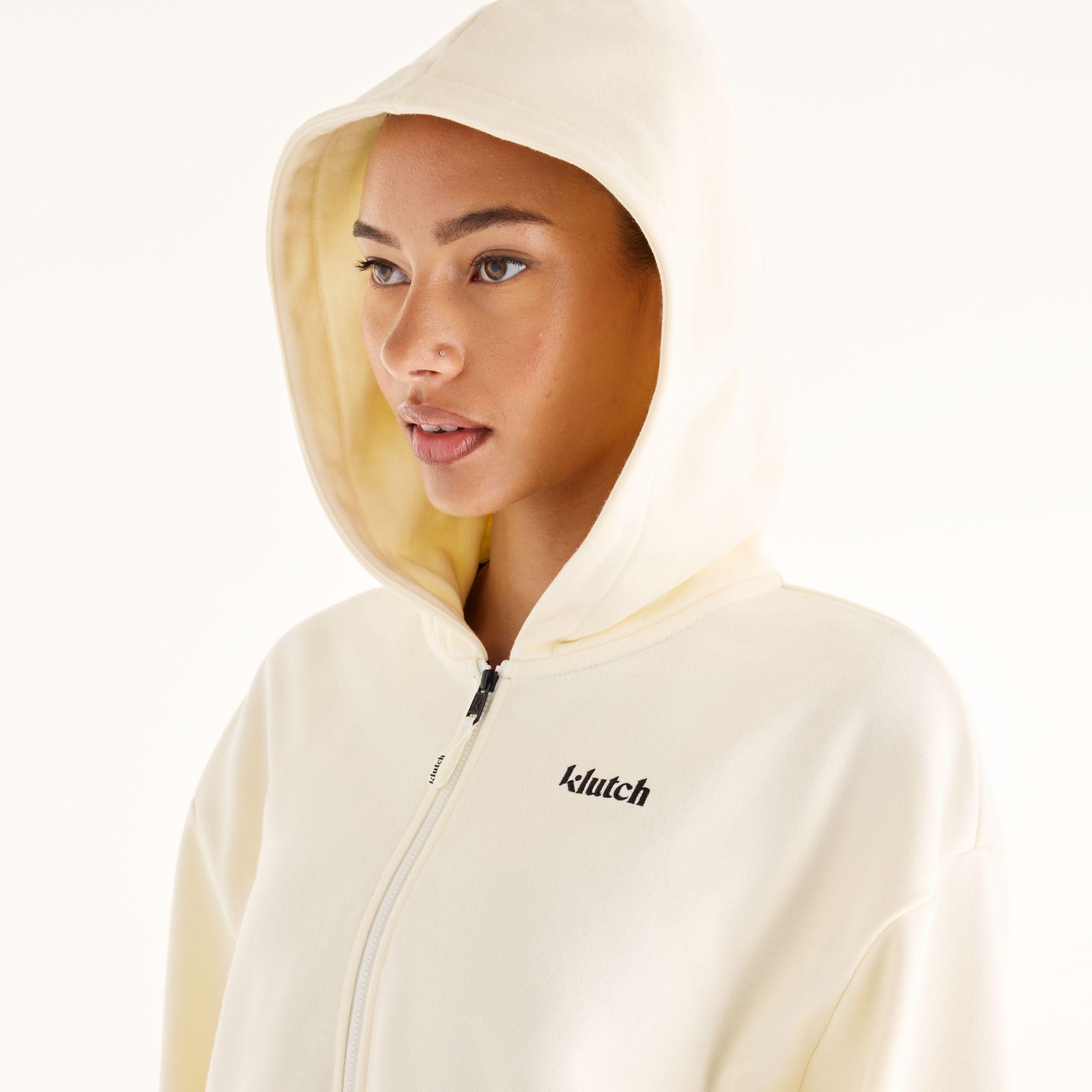 Klutch X NB コットンスウェットフルジップフーディ(裏起毛)