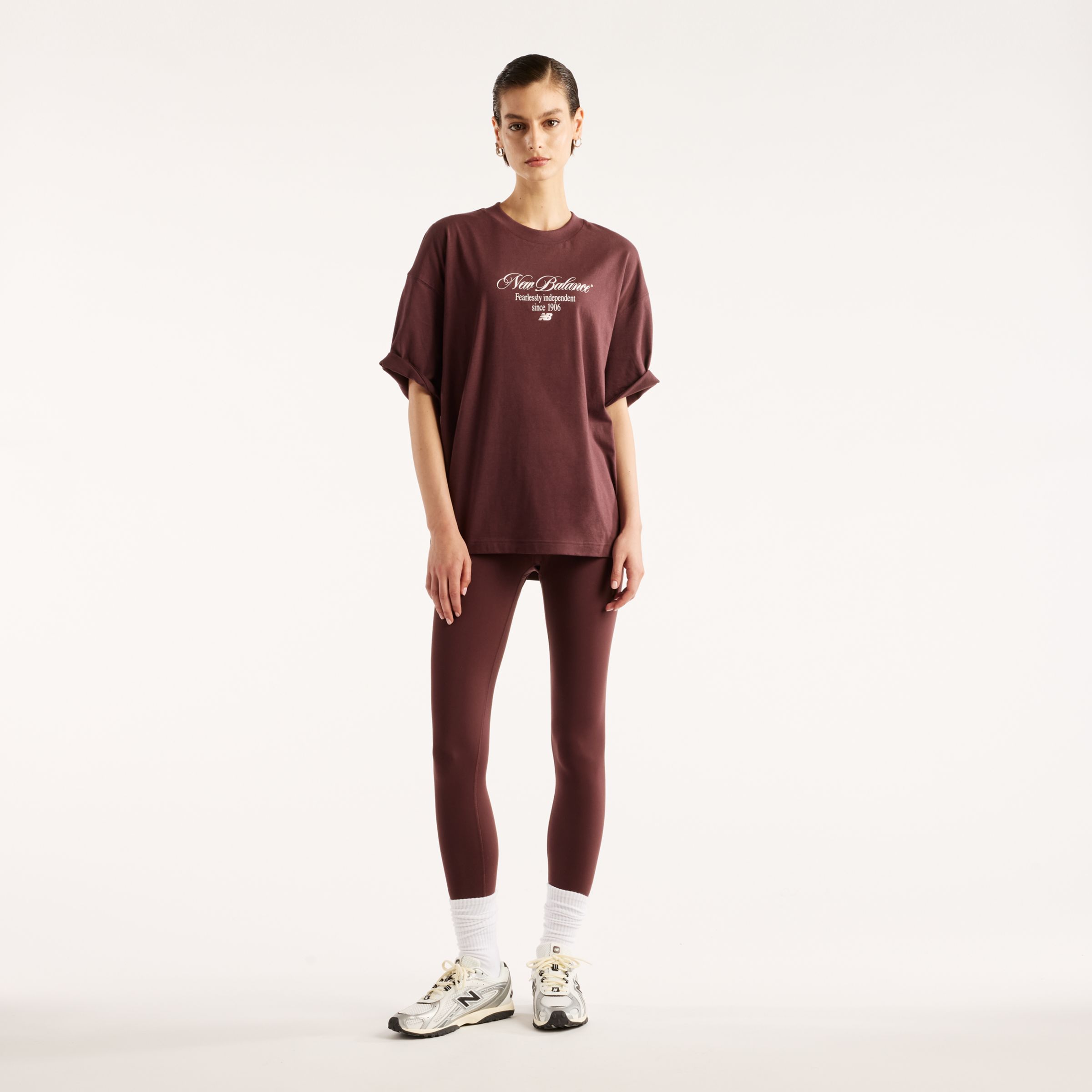 New Balance T-shirt surdimensionn&eacute; Souvenirs de fleurs press&eacute;es, WT6289QPYLR