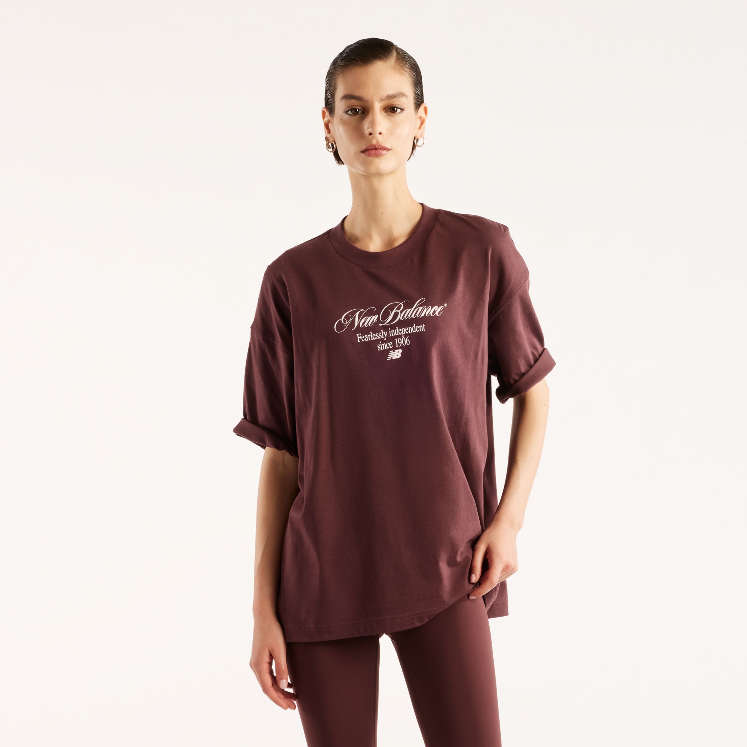 New Balance T-shirt surdimensionn&eacute; Souvenirs de fleurs press&eacute;es, WT6289QPYLR