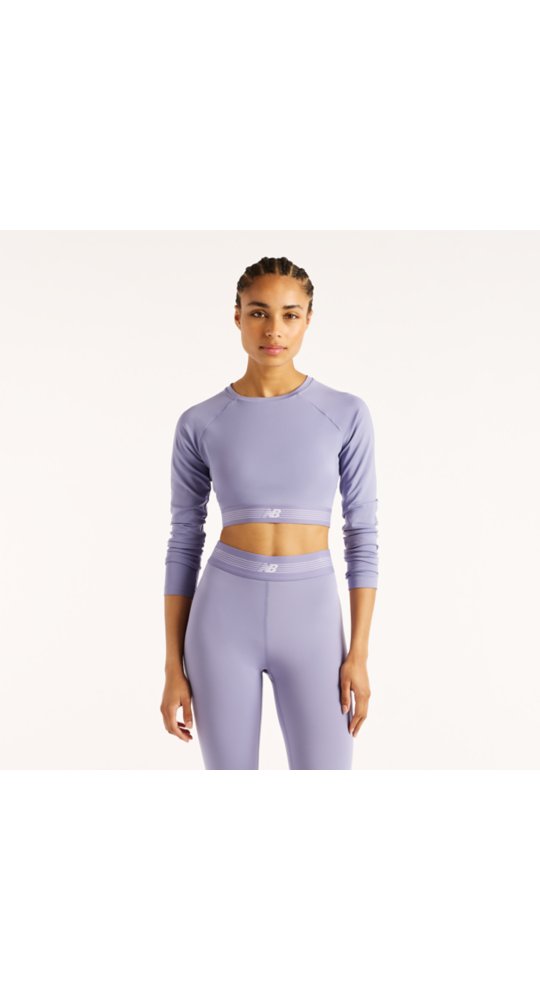 New Balance AC Fitted Long Sleeve in Dark Smoked Violet