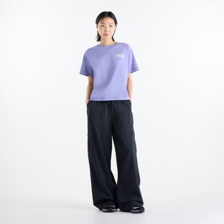 Athletics Premium Logo Hip Length Relaxed T-Shirt, DARK SMOKED VIOLET, WT62B7V2DSV