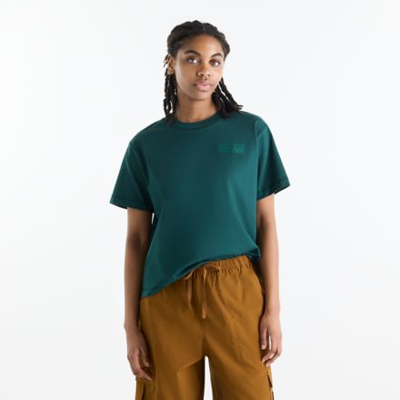 T-shirt Athletics ample &agrave; logo haut de gamme, longueur des hanches, VERT NORDIQUE, longueur des hanches,WT62B7V2NOG