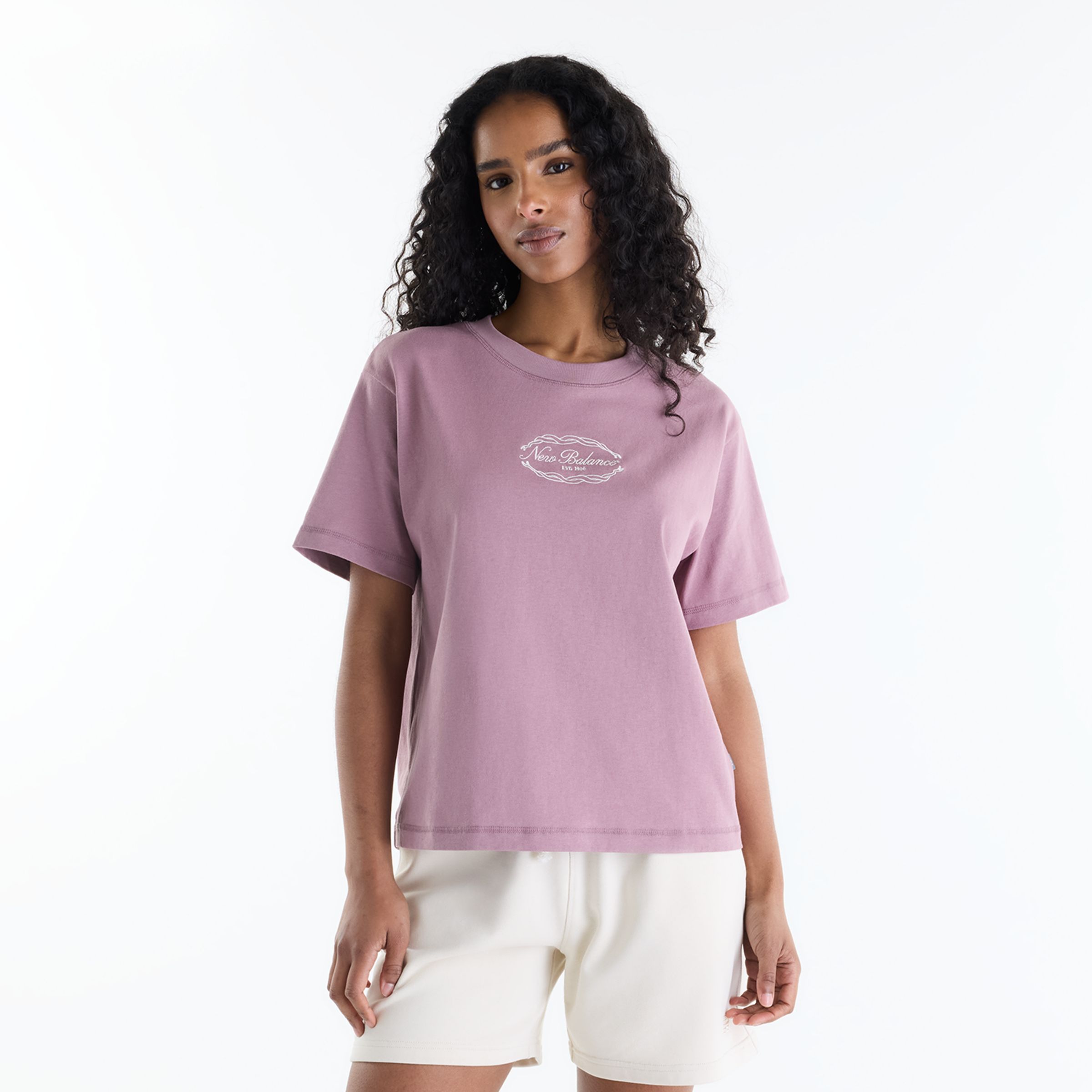 New Balance Family Relaxed Hip Length T-Shirt, WT62B8N2PEB