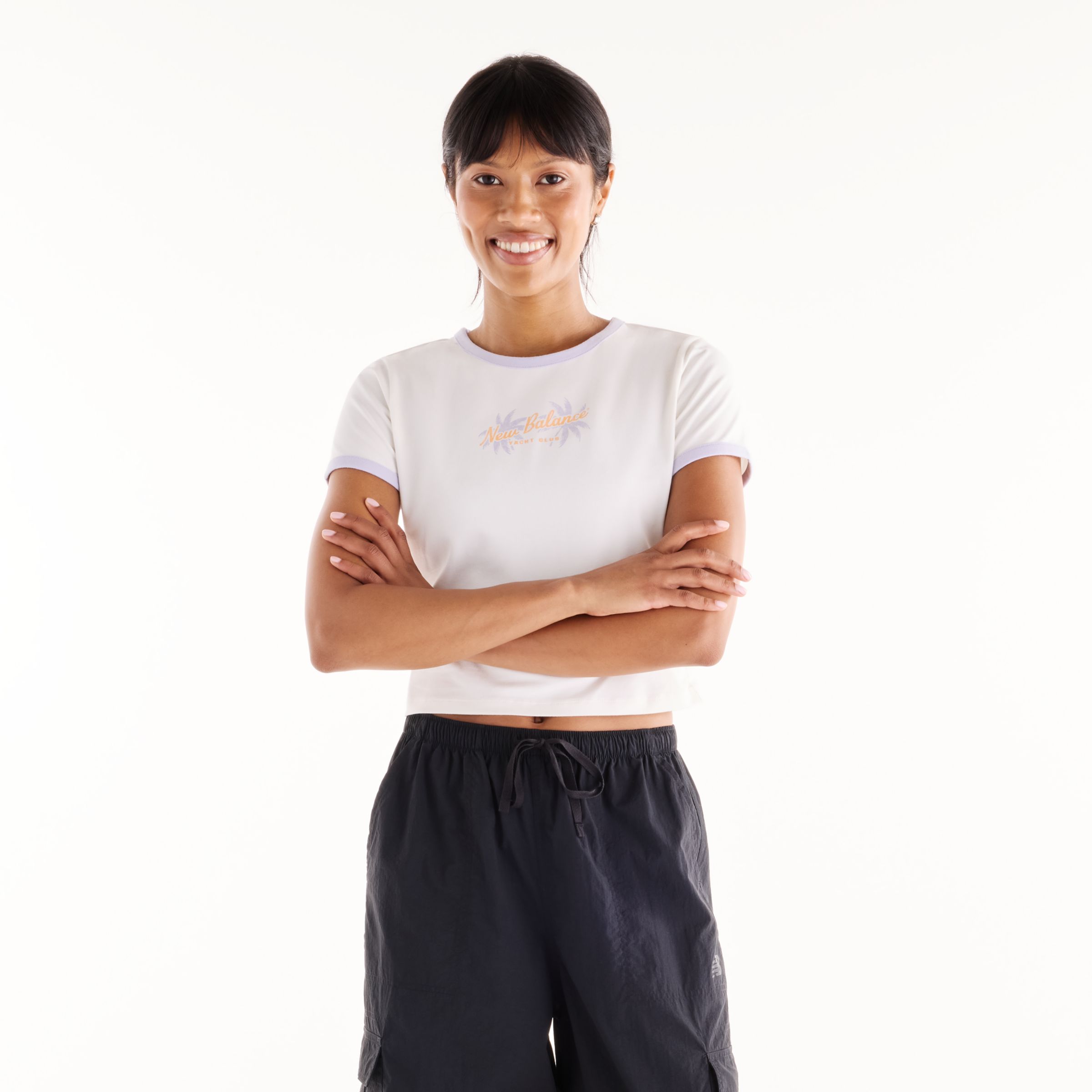 New Balance Women's Yacht Club Ringer T-shirt In White
