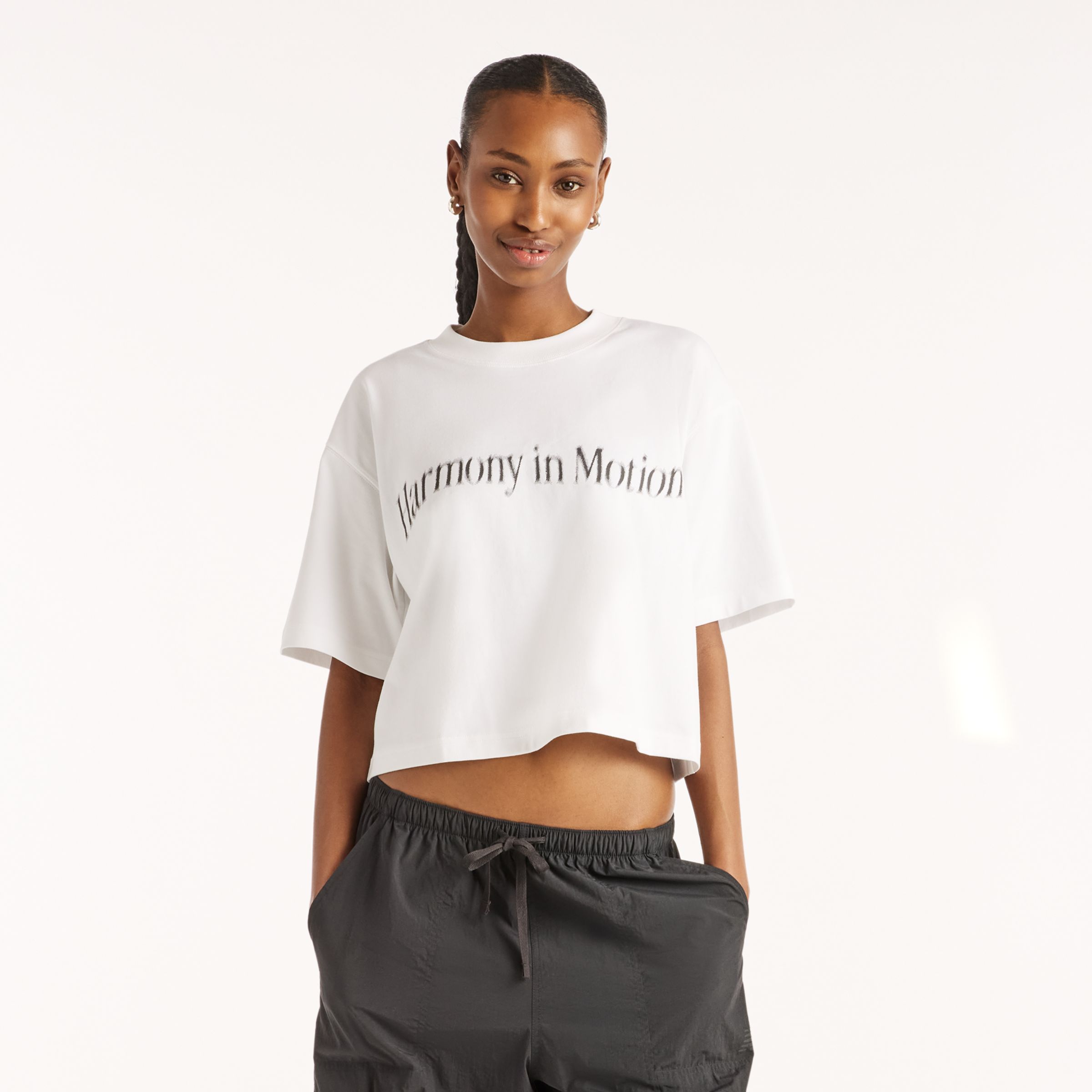 New Balance NB GREY グラフィックショートスリーブTシャツ, WT62N048WT