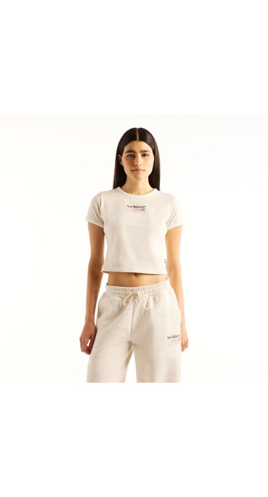 New Balance Trackside Ringer T-Shirt in Linen Heather