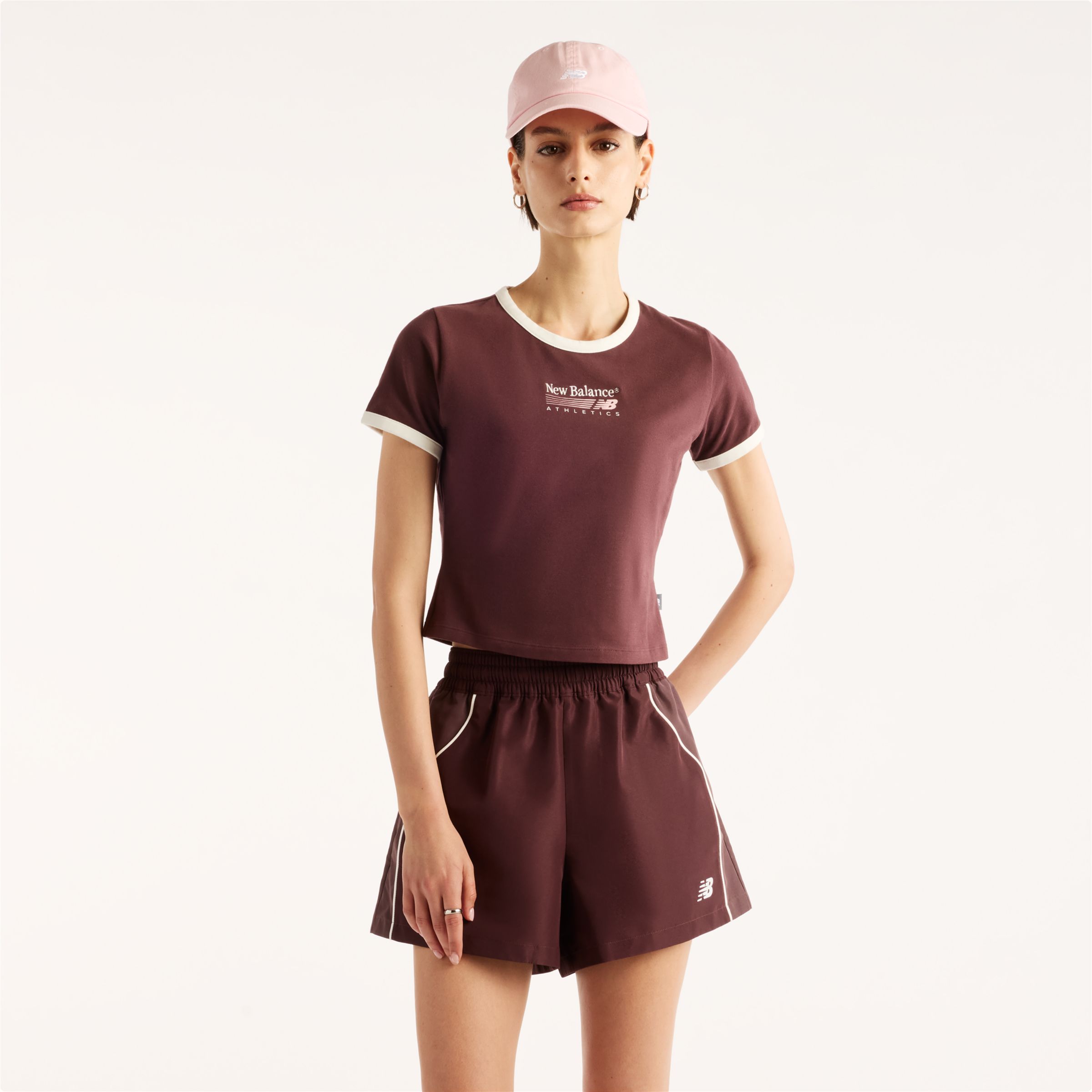 New Balance Trackside Ringer T-Shirt, WT62O4MBYLR
