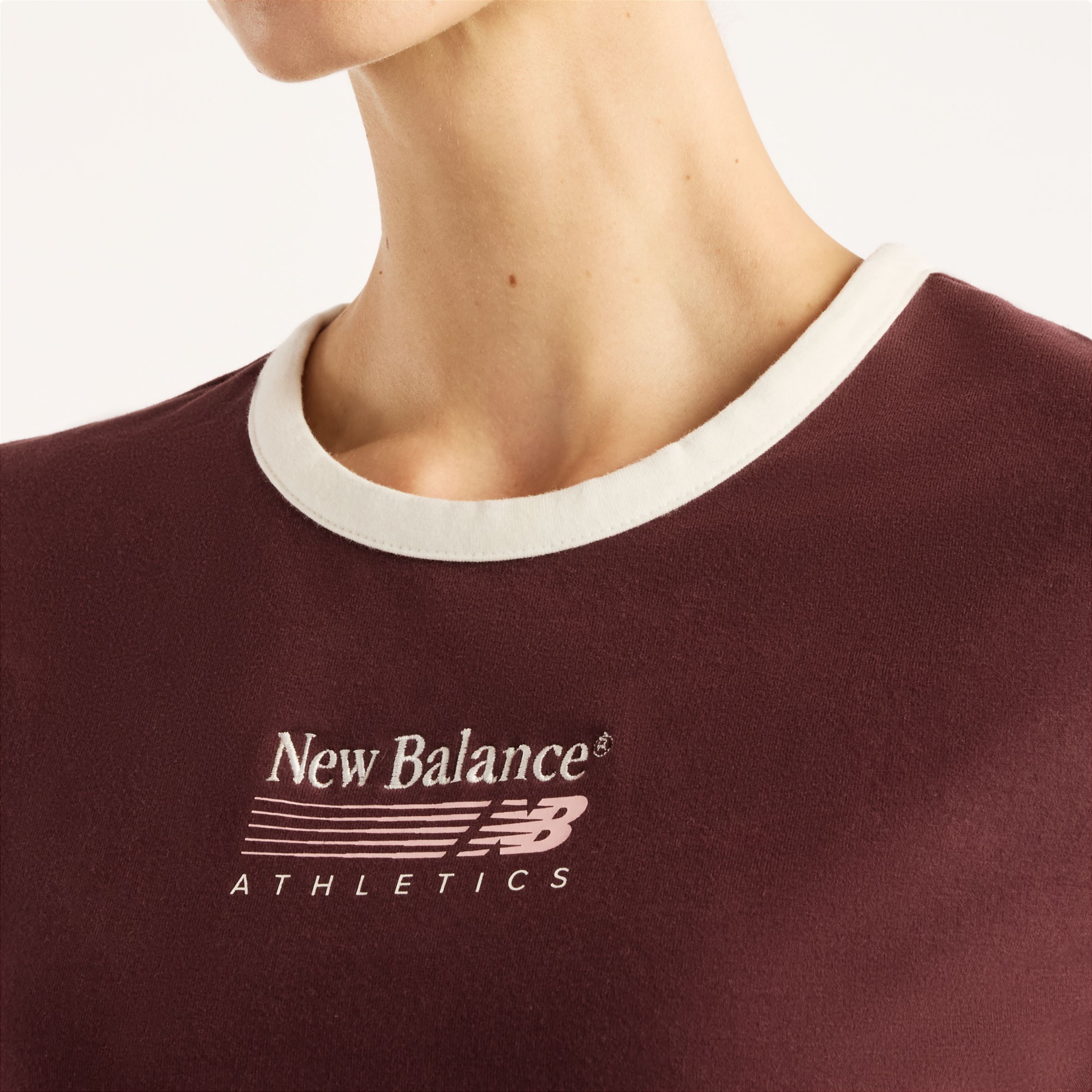 New Balance Trackside Ringer T-Shirt, WT62O4MBYLR