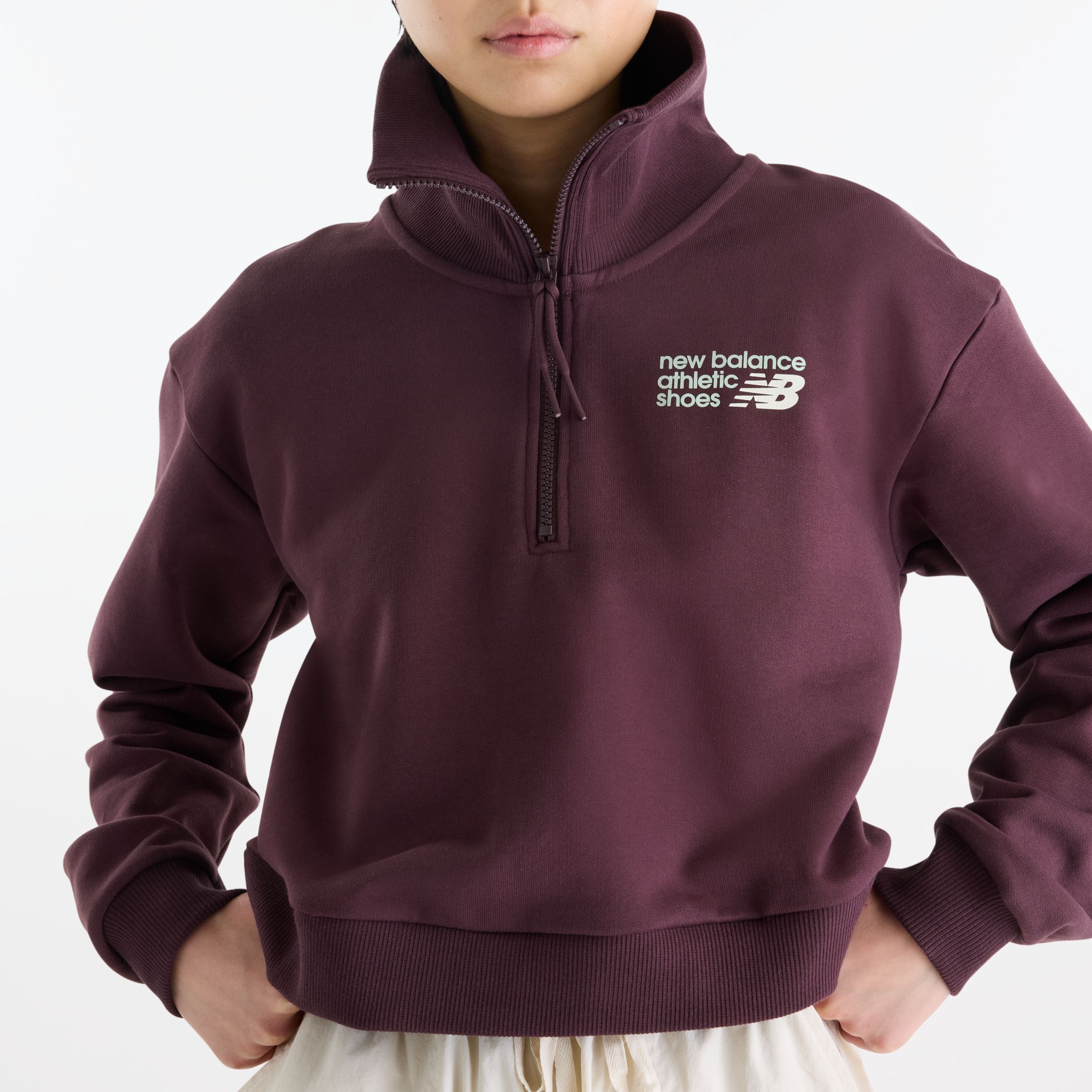 Pull Athletics &agrave; demi-fermeture &agrave; glissi&egrave;re avec logo haut de gamme