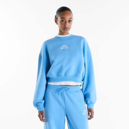 Sport Linear Graphic Fleece Crew, ANALOG BLUE, WT62R2IXNBE