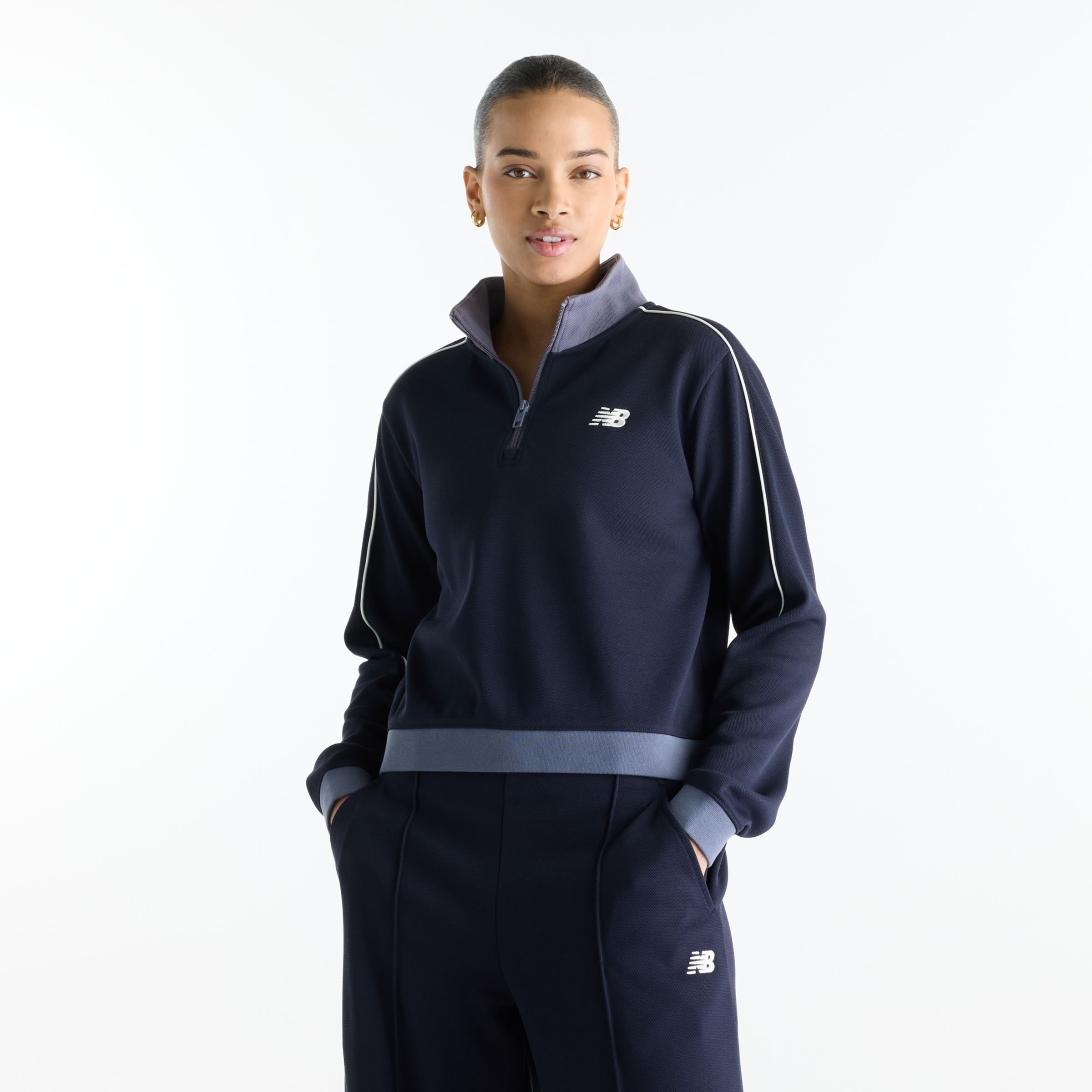 Sport レガシーピケクォータージップロングスリーブTシャツ