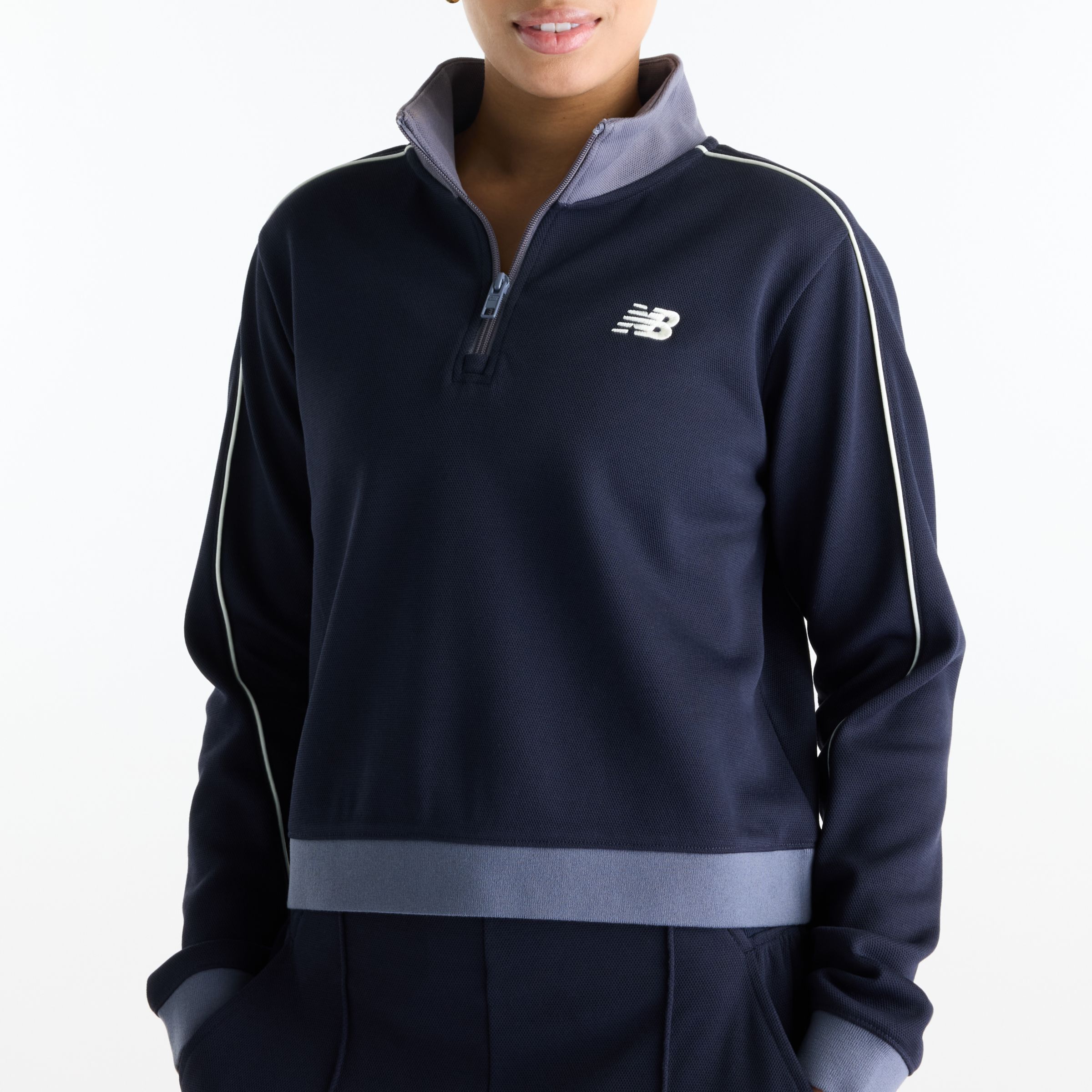 Sport レガシーピケクォータージップロングスリーブTシャツ